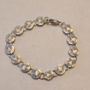 Vintage Sterling Silver Geometric Bracelet